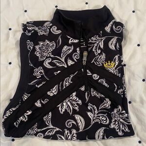 Kastel Black and White Paisley sleeveless shirt